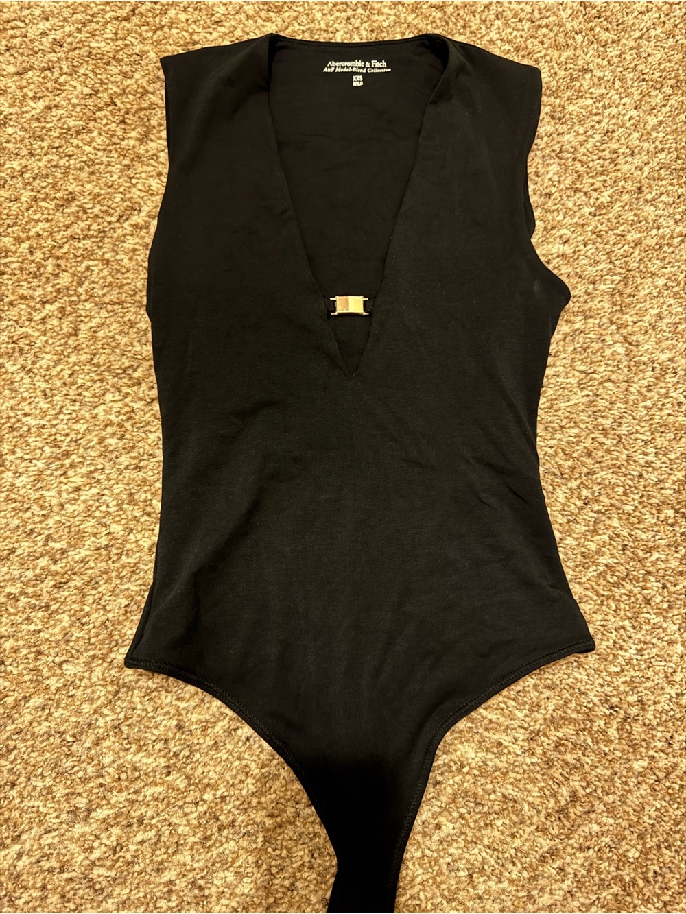 Abercrombie & Fitch Black cutout hardware tank top